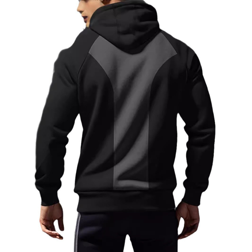 Herren sportlicher Kapuzenpullover mit halbem Reißverschluss und Kängurutasche Echoarchiv