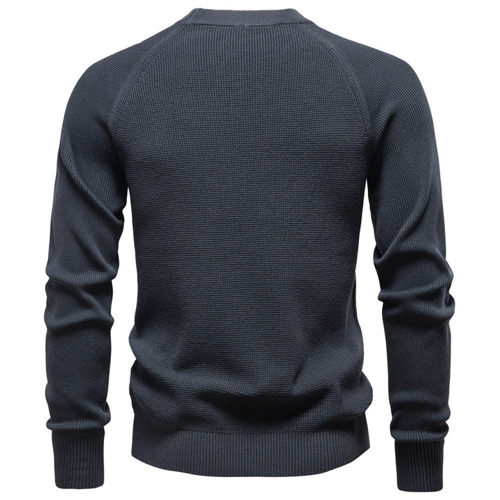 Herren Strickpullover mit innovativem Strukturmuster und Rundhalsausschnitt Echoarchiv