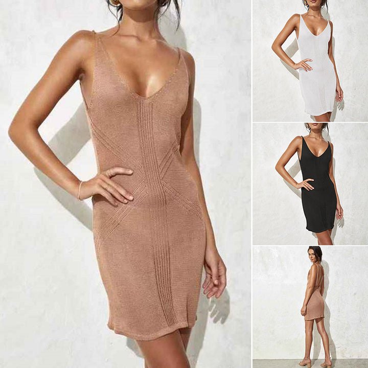 Damen elegantes Häkelkleid mit tiefem Ausschnitt Echo Archiv