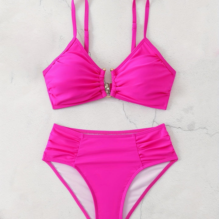 Damen Hochtailliertes Bikini-Set mit raffiniertem Rüschendesign Echo Archiv