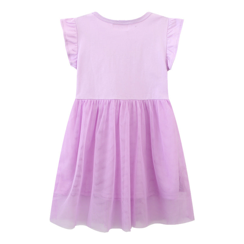 Mädchen Kleid mit zauberhaften Blumenapplikationen Echo Archiv