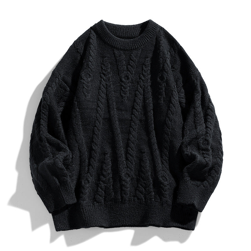 Damen Eleganter Strickpullover mit klassischen Zopfmuster Echoarchiv