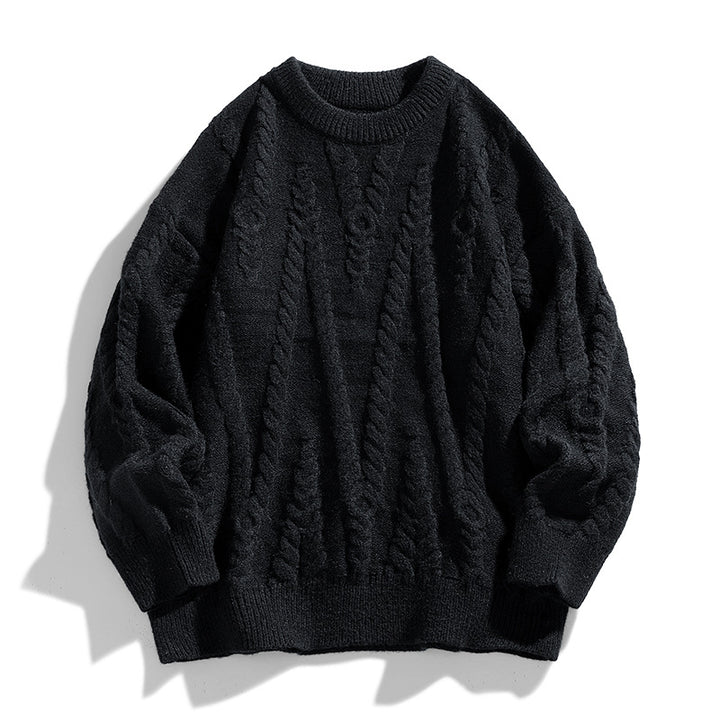Damen Eleganter Strickpullover mit klassischen Zopfmuster Echoarchiv