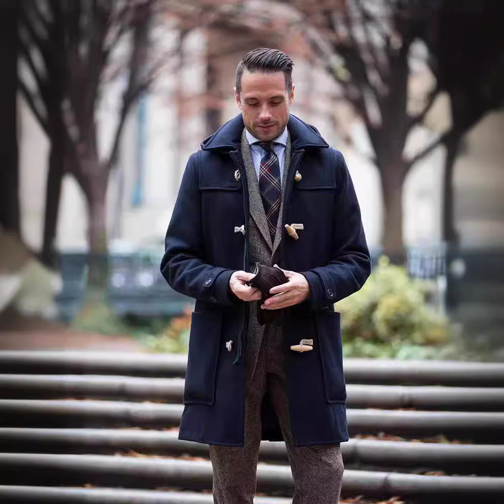 Herren eleganter Dufflecoat aus hochwertiger Wolle Echoarchiv