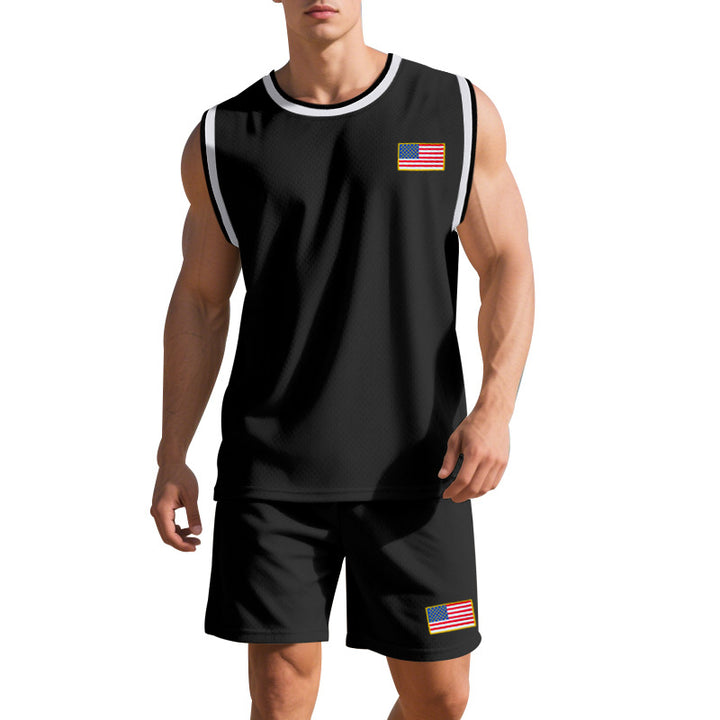 Herren Sportanzug mit ärmellosem Oberteil und Shorts Echoarchiv
