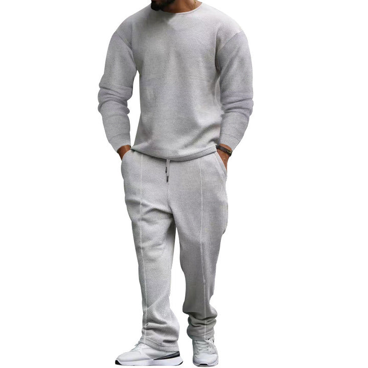 Herren lässiges Sweatshirt und Jogginghose Set mit strukturiertem Stoff Echoarchiv