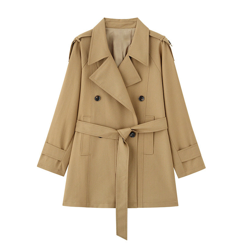 Damen Eleganter Trenchcoat mit Taillengürtel Echoarchiv