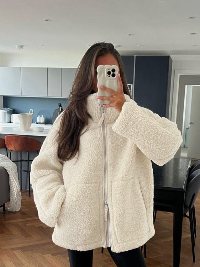 Damen Oversized Fleecejacke Echoarchiv