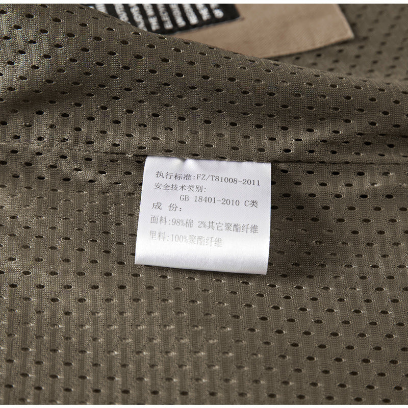 Herren Canvas-Utilityweste mit Netzfutter und Mehrfachtaschen – Marzano