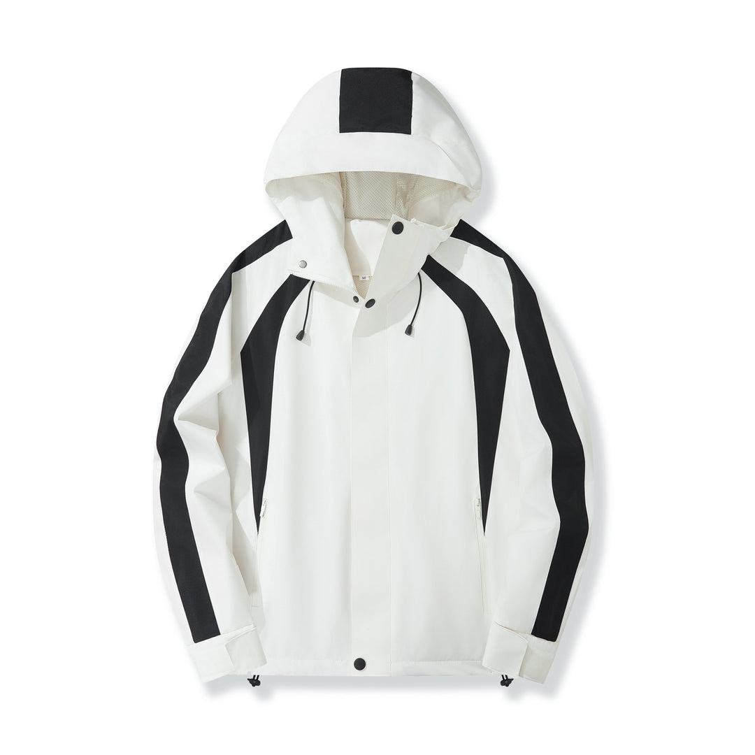 Damen Urbaner Kapuzen-Anorak mit kontrastierenden Bahnen, Mesh-Futter & verstellbarem Saum Echo Archiv