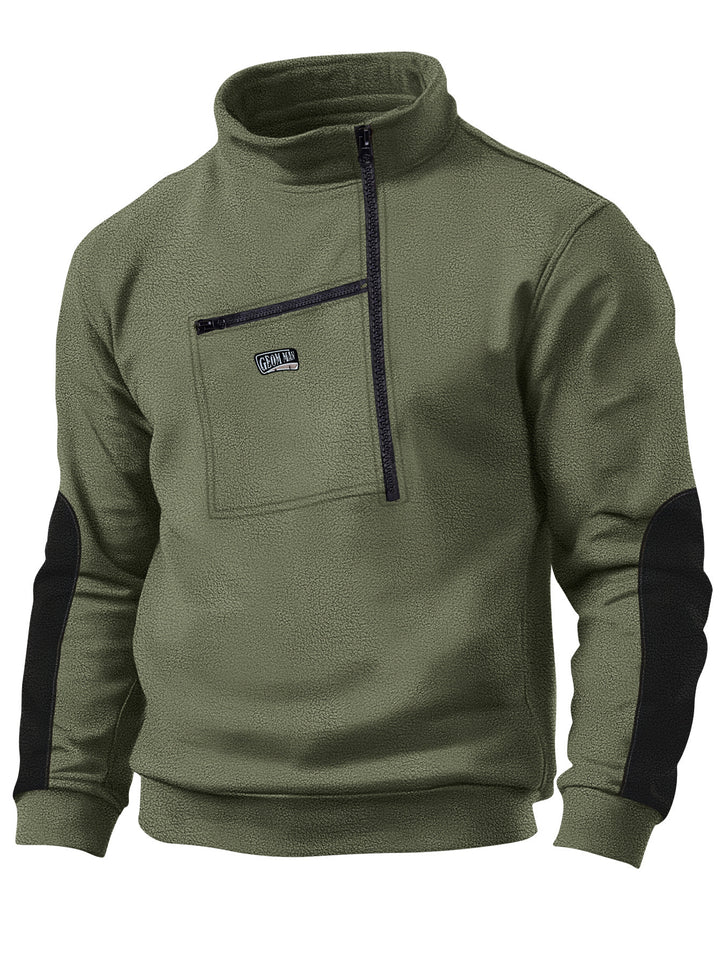 Herren kuscheliger Fleece-Pullover mit praktischem Reißverschluss Echoarchiv