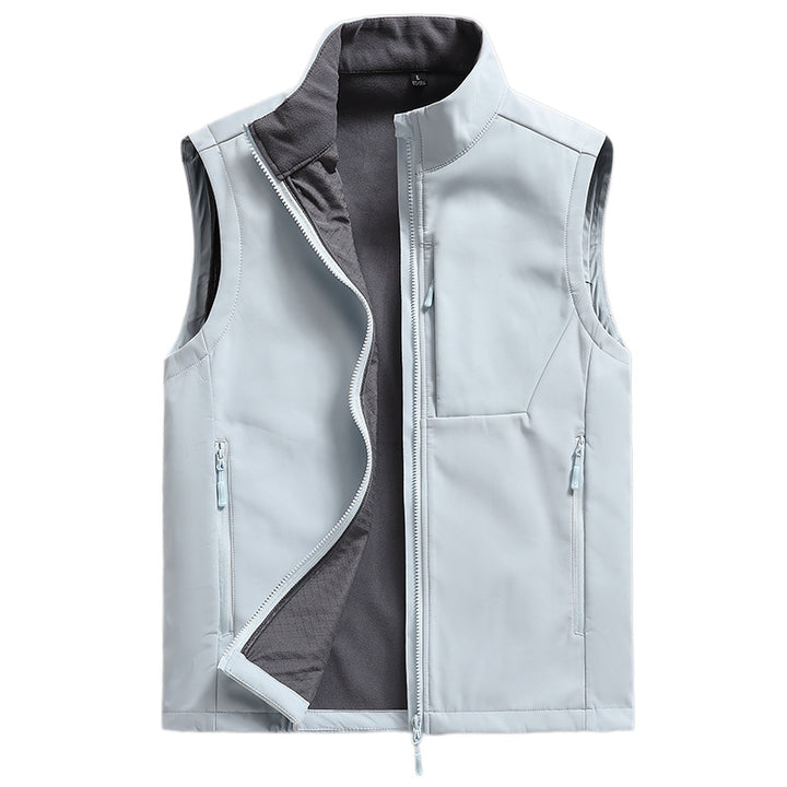 Herren Softshell‑Weste mit Fleecefutter, winddichter Außenlage und Reißverschlusstaschen – Marzano