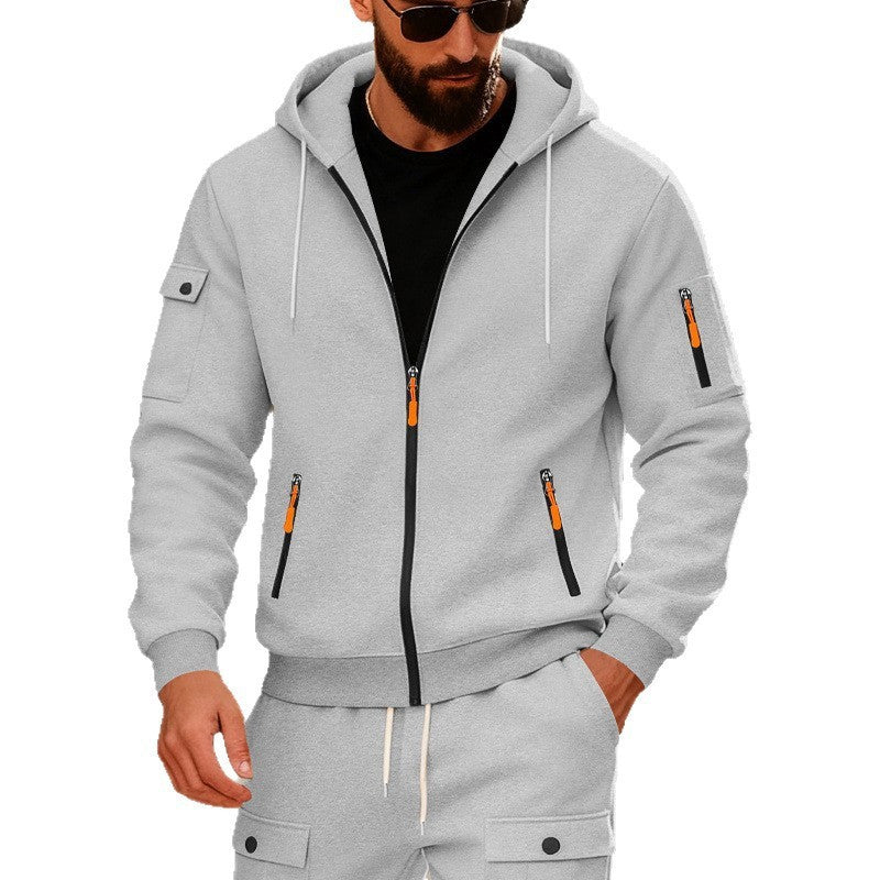 Herren nan technische Kapuzenjacke mit durchgehendem Reißverschluss, multiplen Reißverschlusstaschen und weichem Neopren-Finish Echo Archiv