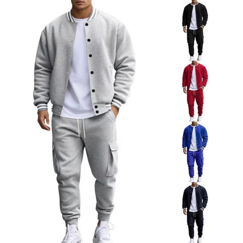 Herren bequemer und stilvoller Sweater und Jogginghose Set Echoarchiv