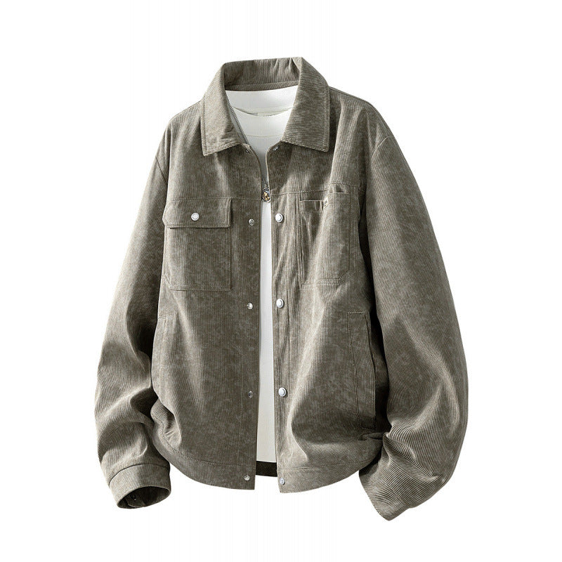 Herren Gemusterte Cordjacke mit praktischen Taschen Echo Archiv