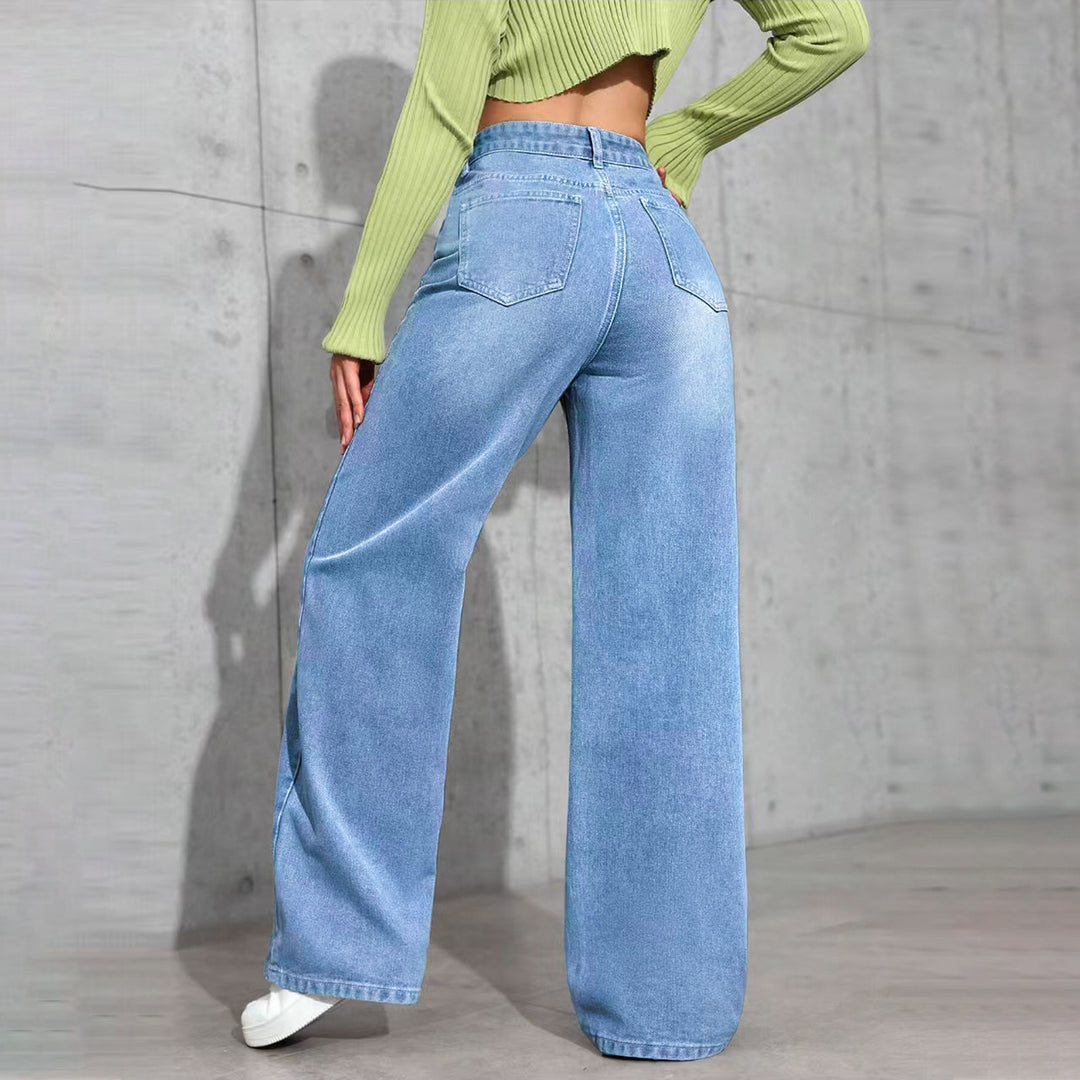 Damen High-Waist Palazzo-Jeans mit extra weitem Bein und soften Falten Echo Archiv