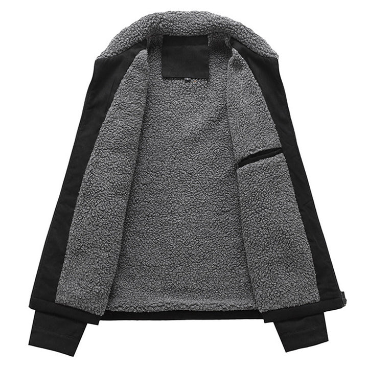 Herren nan sherpagefütterte Workerjacke in Wildlederoptik mit Klappbrusttaschen und Reißverschluss Echo Archiv