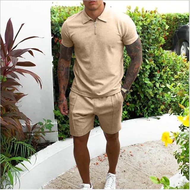 Herren Polo-Set mit funktionalem Kragen und modischem Schnitt Echoarchiv