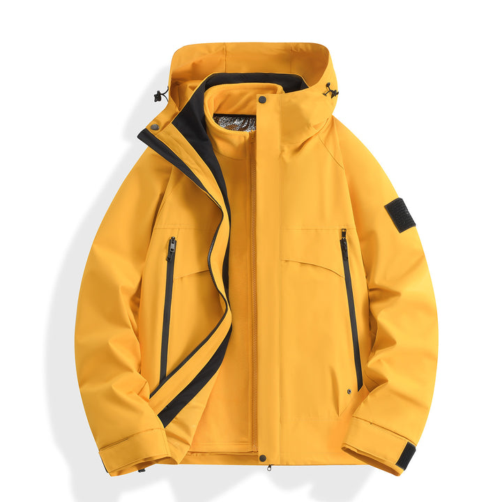 Damen wasserdichter modularer Parka mit abnehmbarer Fleece-Innenjacke und technischer Kapuze Echo Archiv