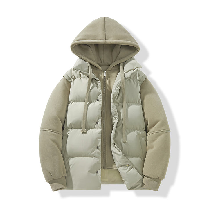 Herren Hybrid-Steppjacke mit integrierter Kapuzen-Fleeceinnenschicht Echo Archiv