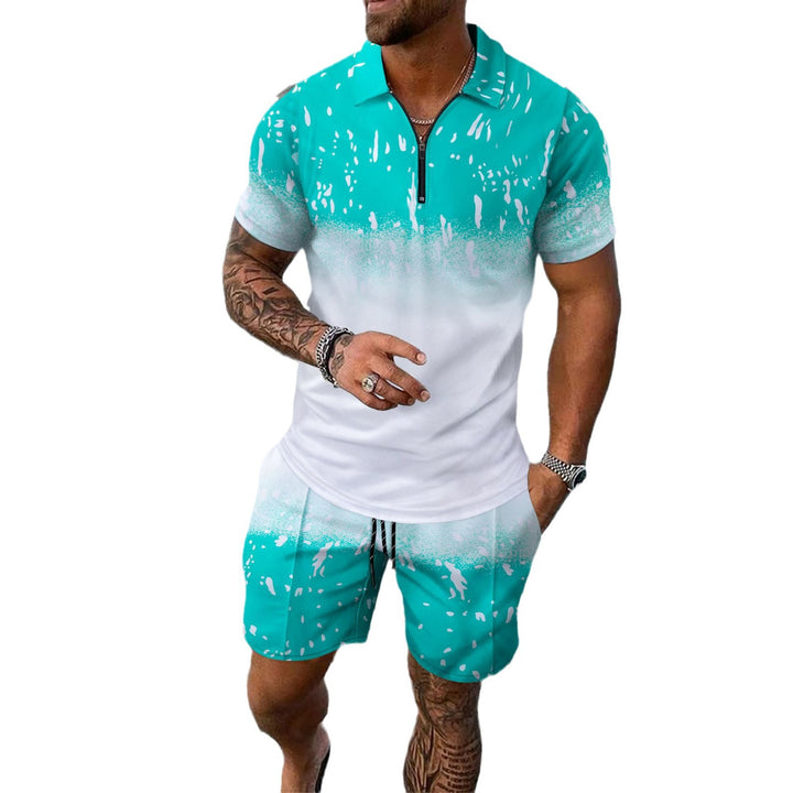 Herren Sportliches Kurzarmhemd und Shorts Set Echoarchiv