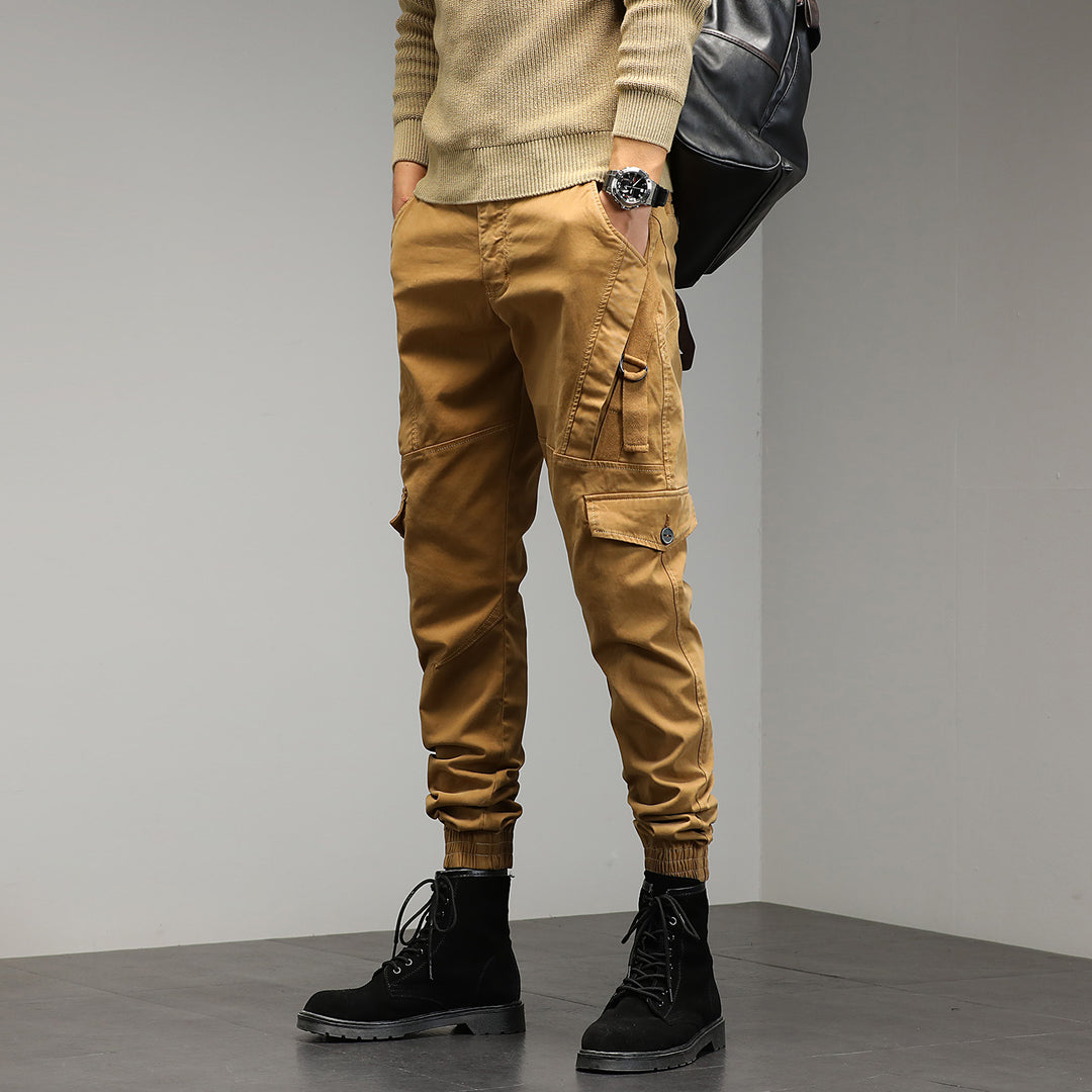 Herren Tapered Cargo‑Jogger mit D‑Ring, Kniepaneelen und elastischen Bündchen Echo Archiv