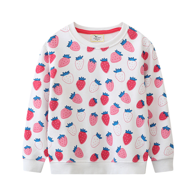 Mädchen Sweatshirt mit fröhlichem Erdbeermuster Echo Archiv