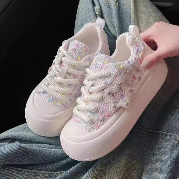 Damen Elegante und bequeme Sneakers mit glitzerndem Sternen-Detail Echo Archiv