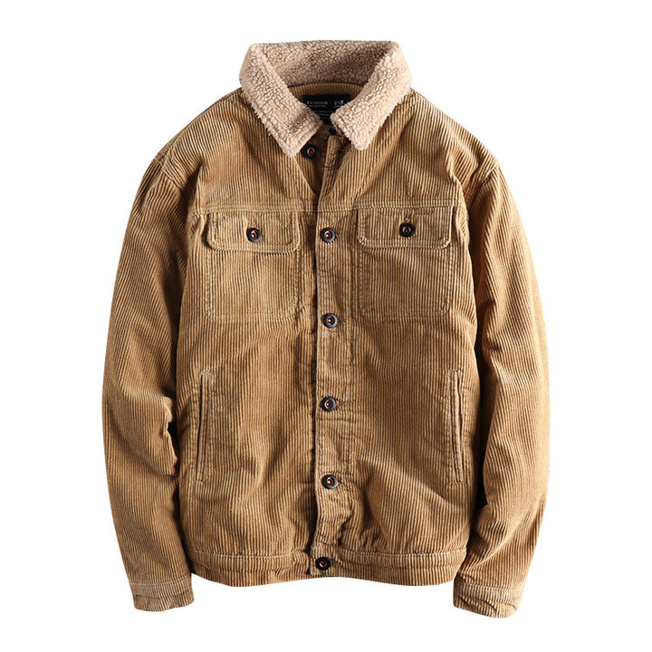 Herren Cordjacke mit kuscheligem Futter und praktischen Taschen Echoarchiv