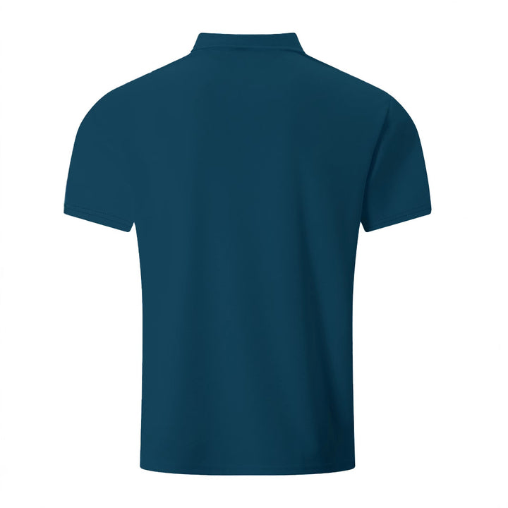 Herren Poloshirt mit modernem grafischen Muster Echoarchiv