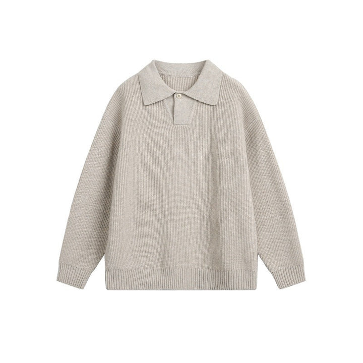 Damen Grobstrick-Polo mit Kentkragen und Oversize-Silhouette Echoarchiv
