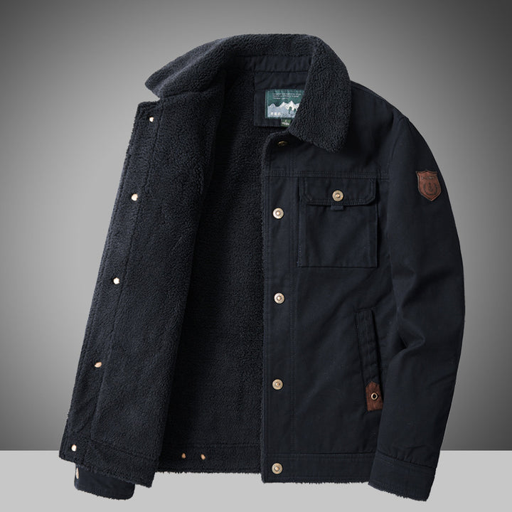 Herren Warme Winterjacke mit Teddyfutter Echo Archiv