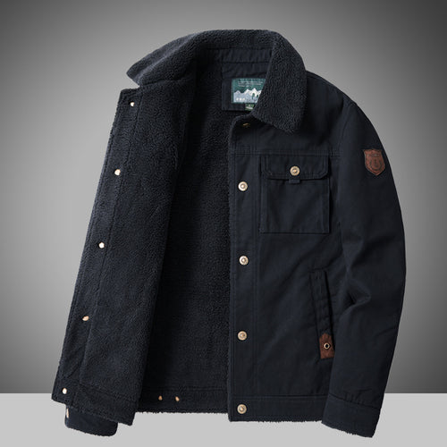 Herren Warme Winterjacke mit Teddyfutter Echo Archiv