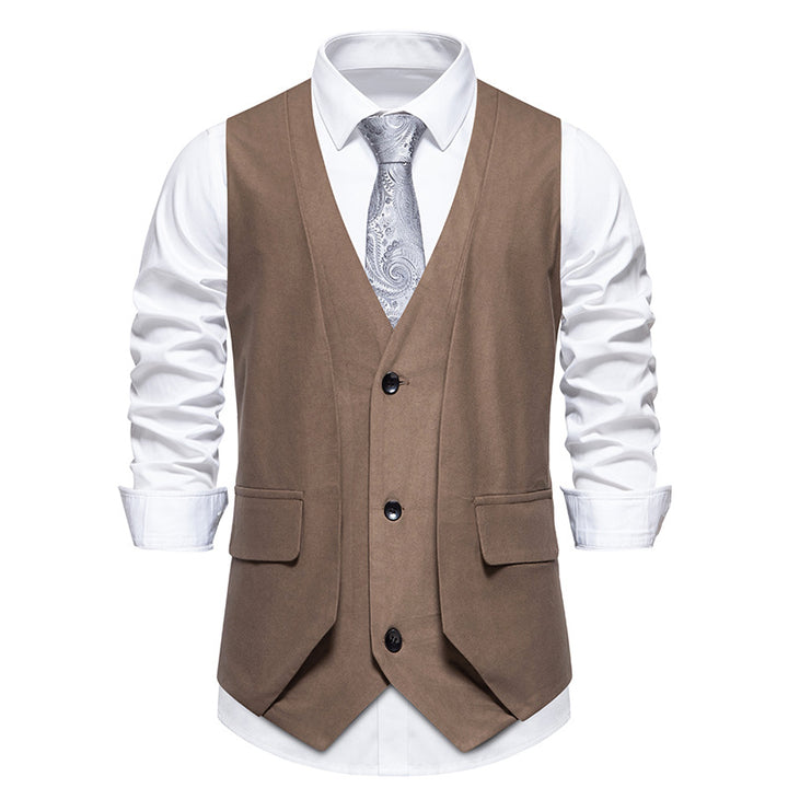 Herren elegante Weste mit schmalem Schnitt und praktischen Taschen Echoarchiv
