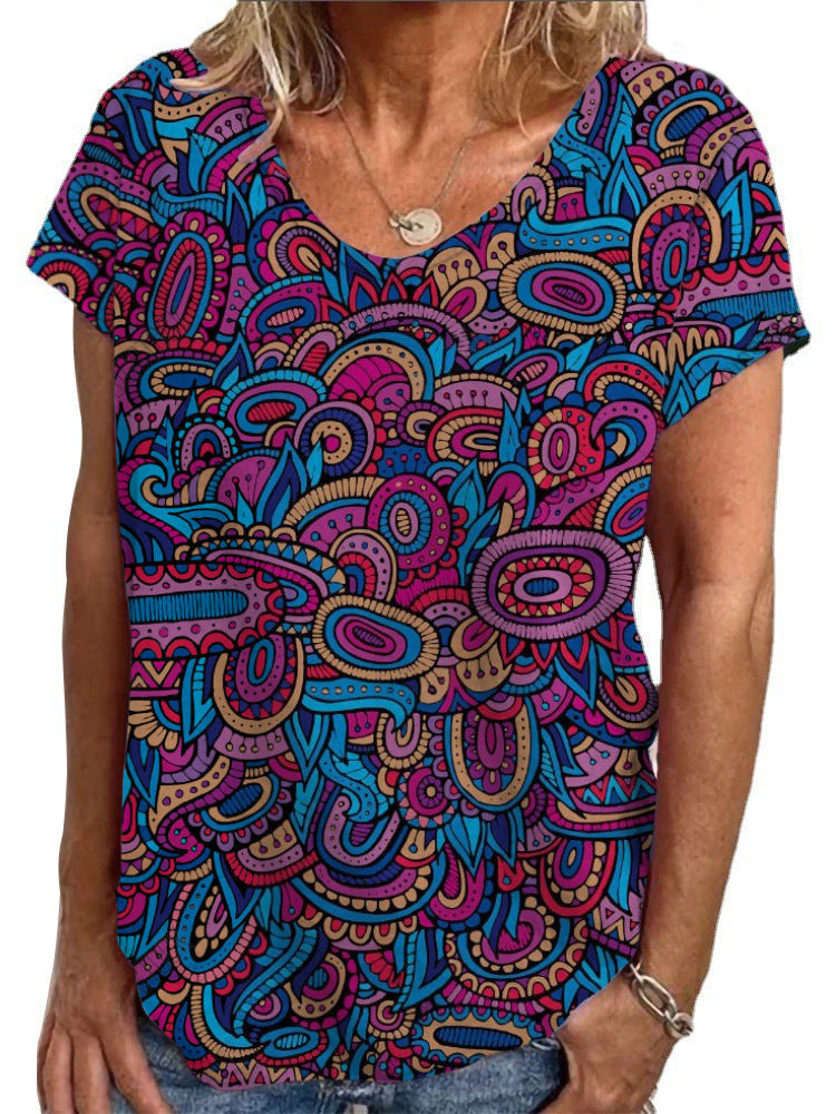 Damen Lockere Bluse mit buntem Paisleymuster Echo Archiv