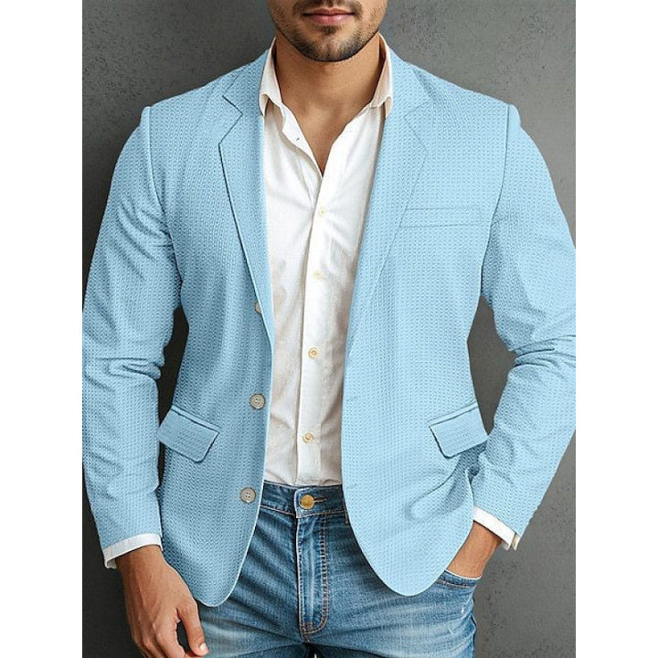 Herren eleganter Blazer mit strukturiertem Design und praktischen Taschen Echoarchiv