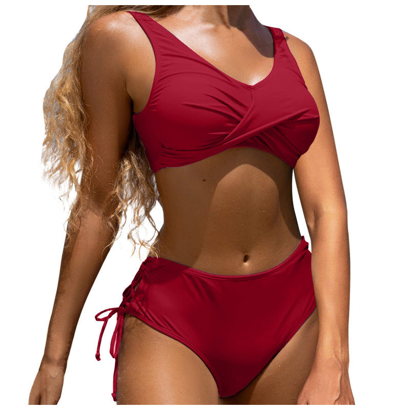 Damen Hochgeschnittener Bikini mit raffiniertem Wickeldetail Echo Archiv
