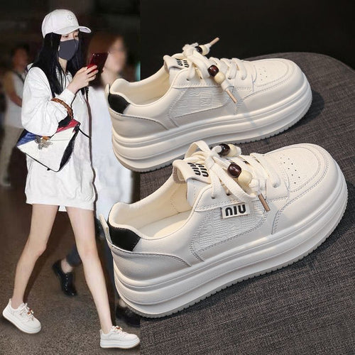 Damen Modische Sneakers mit elastischen Schnürsenkeln und dämpfender Sohle Echo Archiv