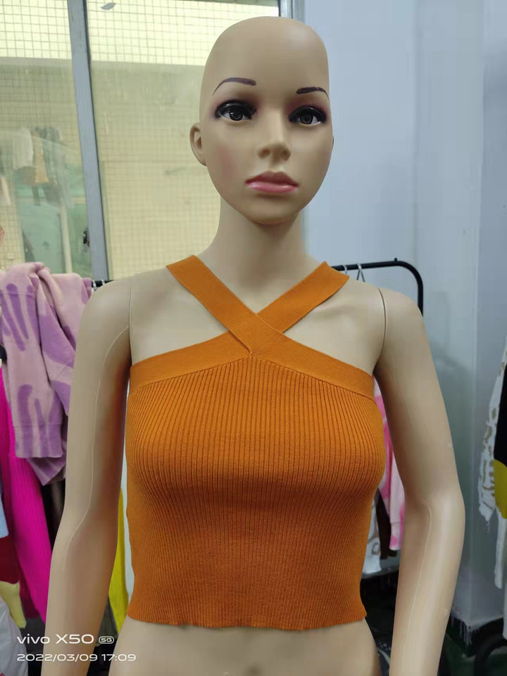 Damen Crop-Top mit schickem Kreuz-Trägerdesign Echo Archiv