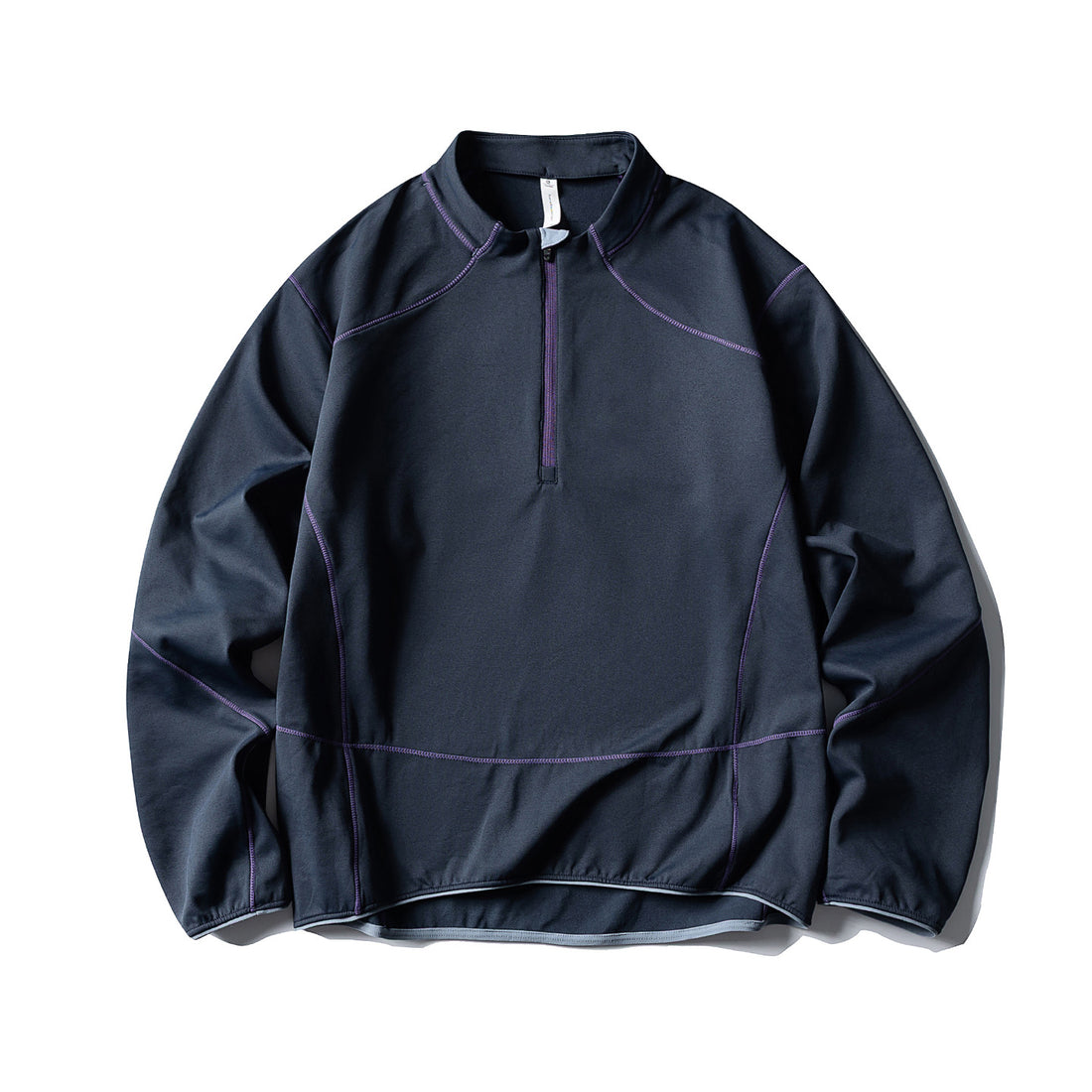 Unisex Halbzip-Fleecepullover mit Stehkragen, Flachnähten und verstellbarem Saum Echoarchiv