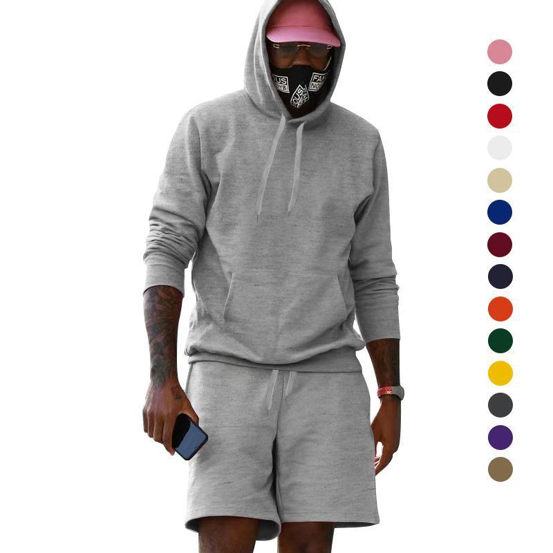 Herren sportliches Hoodie und Shorts Set Echoarchiv