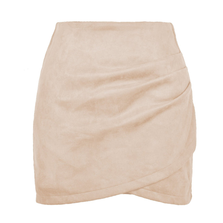 Damen High-Waist Wickelrock aus samtigem Mikrofaser – Rosévia