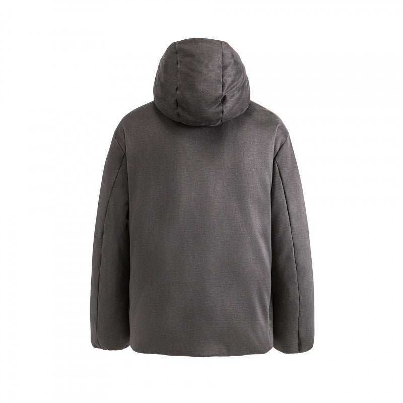 Unisex Wattierte Boxy‑Jacke mit hohem Stehkragen und Kapuze Echo Archiv