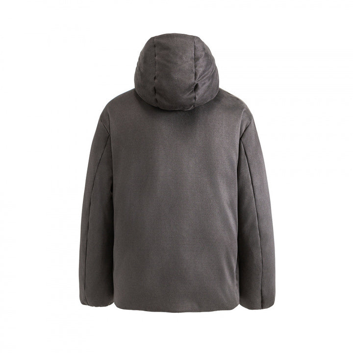 Unisex Wattierte Boxy‑Jacke mit hohem Stehkragen und Kapuze Echo Archiv