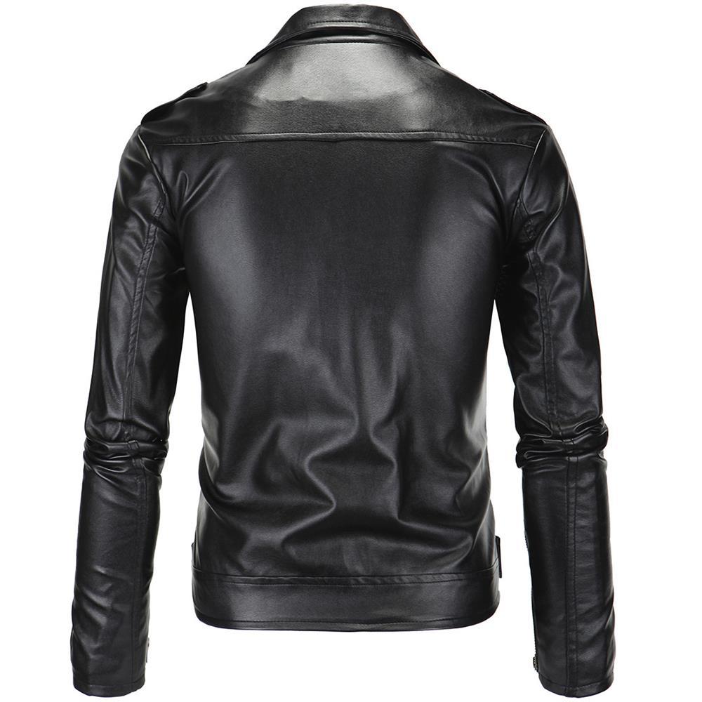 Herren stylische Bikerjacke aus hochwertigem Kunstleder Echoarchiv