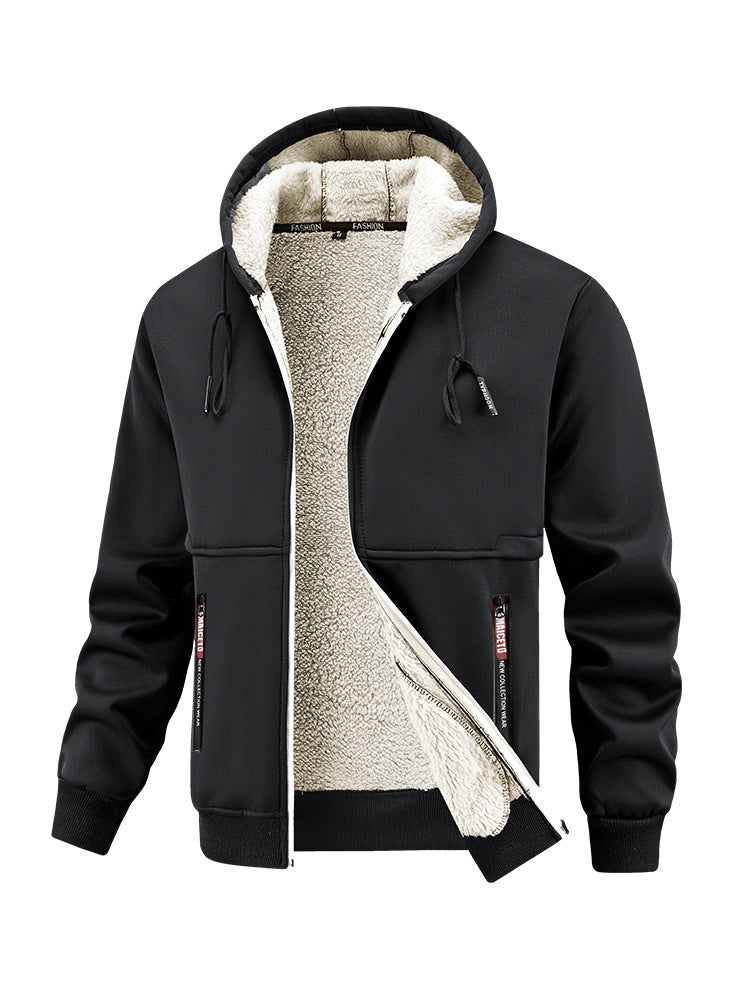 Herren Kapuzenjacke mit kuscheligem Innenfutter und praktischen Taschen Echoarchiv