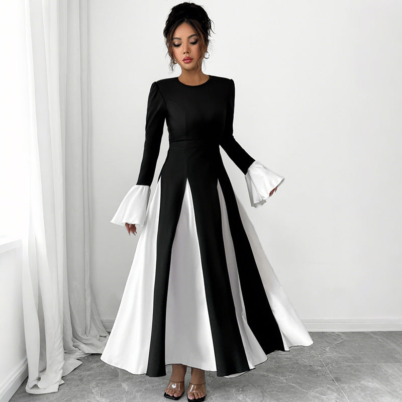 Damen Elegantes Maxikleid mit Rüschendetails und Taillengürtel Echo Archiv