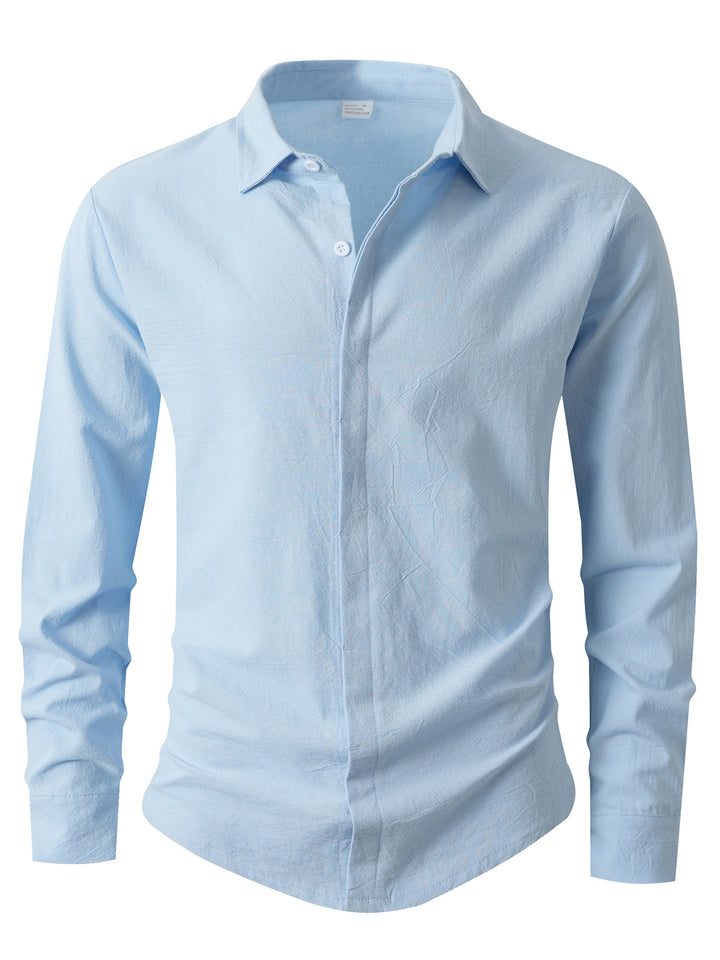 Herren Elegantes Casual-Hemd mit Slim-Fit Schnitt Echoarchiv
