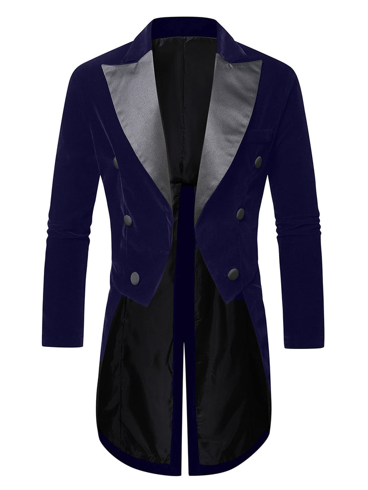 Herren eleganter Samtblaizer mit schimmerndem Revers Echoarchiv
