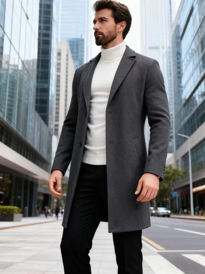 Herren eleganter Wollmantel Echoarchiv